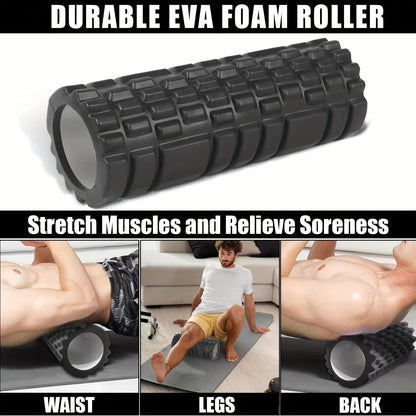 6-Piece Muscle Recovery Kit | Foam Roller, Yoga Stick & Massage Balls