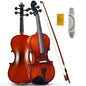 Asmuse Full Size 4/4 Violin Kit, Premium Solid Wood Starter Violin with Bow Case for Beginner Adult (Natural)