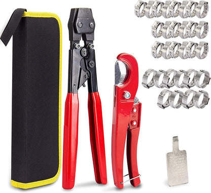 Ratchet PEX Crimping Tool & Pipe Cutter | ASTM 2098 Compliant