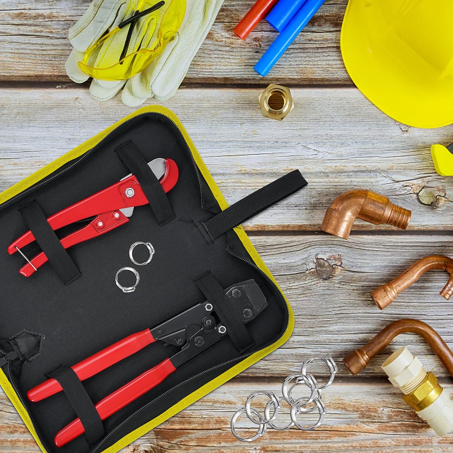 Ratchet PEX Crimping Tool & Pipe Cutter | ASTM 2098 Compliant