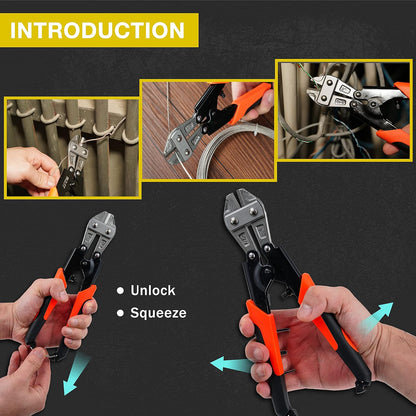 Heavy-Duty Cable Cutter Set | 14" Wire Cutter & 8" Mini High-Leverage Snips