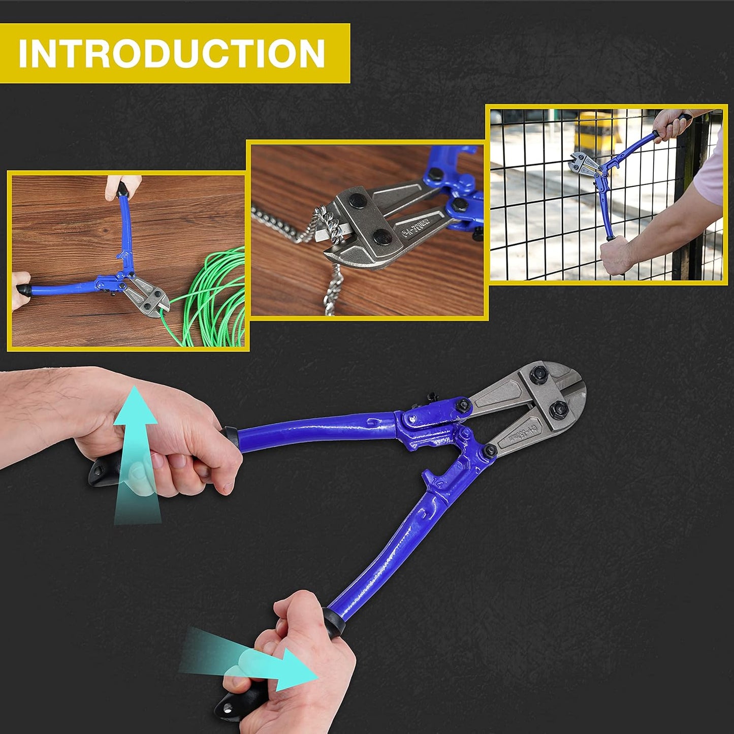 Heavy-Duty Cable Cutter Set | 14" Wire Cutter & 8" Mini High-Leverage Snips