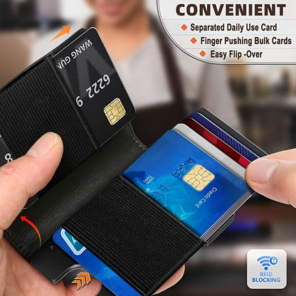 Slim RFID Card Wallet, 2-Pack | Flip Money Clip, Holds 15 Cards