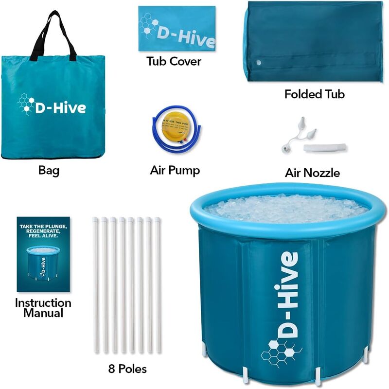 Portable Cold Water Therapy Tub | Leakproof Recovery Soaking Bath with Lid