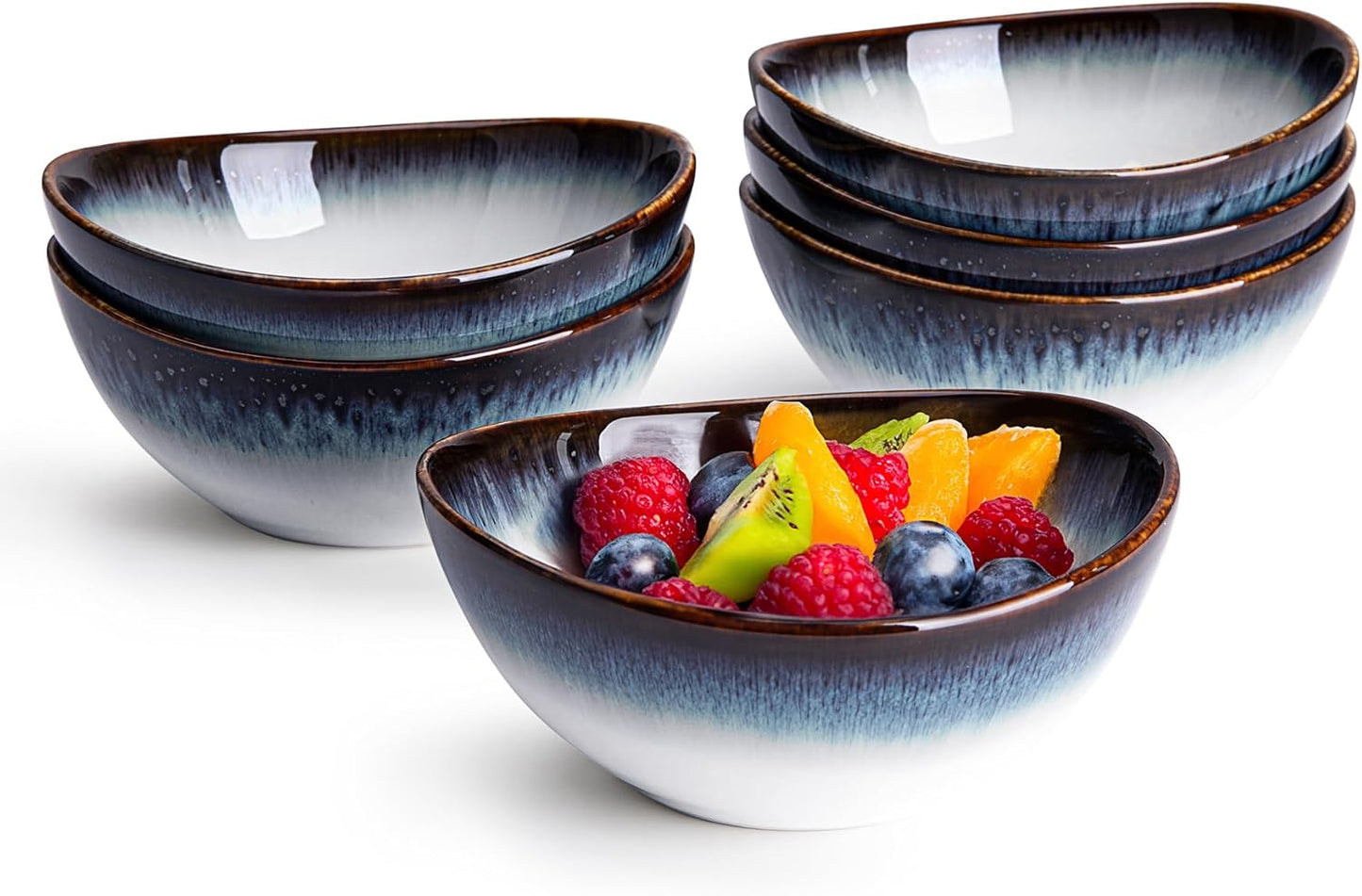 Sweese 10oz Handmade Ceramic Bowls, Set of 6 | Microwave & Dishwasher Safe