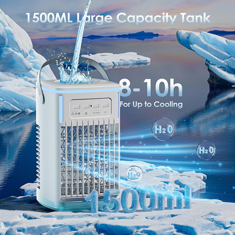 Portable Air Conditioner | Personal Evaporative Air Cooler with 3 Speeds & Timer