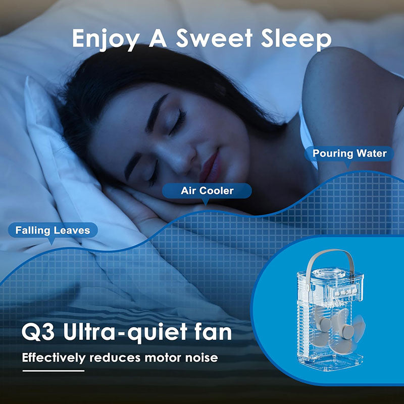 Portable Air Conditioner | Personal Evaporative Air Cooler with 3 Speeds & Timer