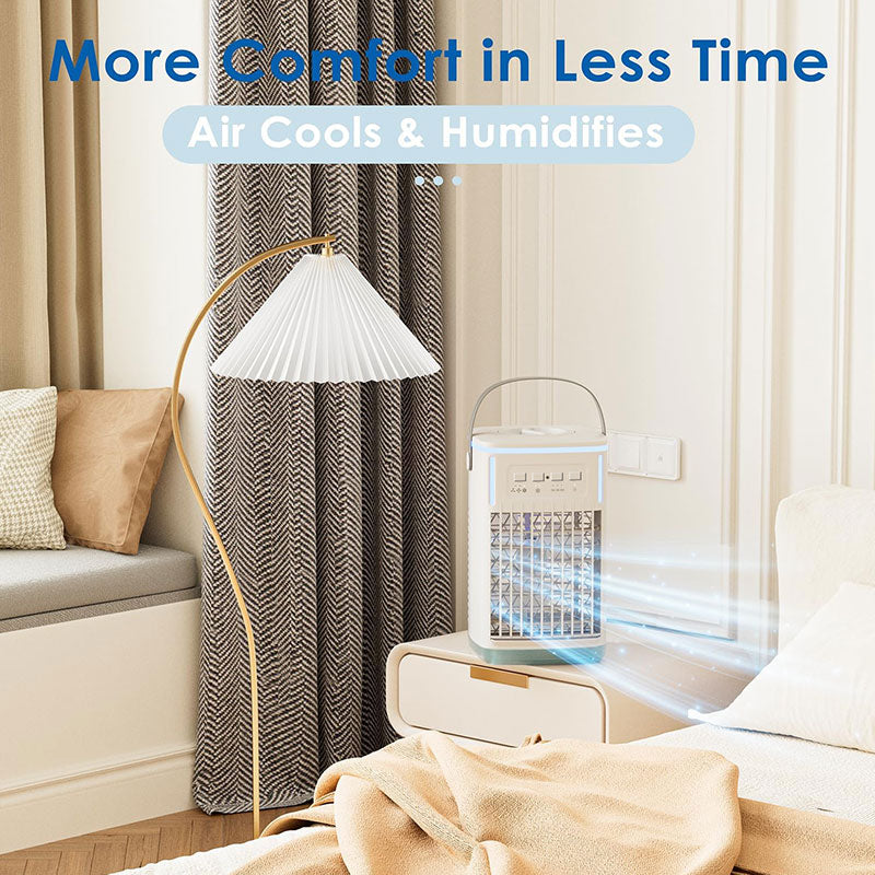 Portable Air Conditioner | Personal Evaporative Air Cooler with 3 Speeds & Timer