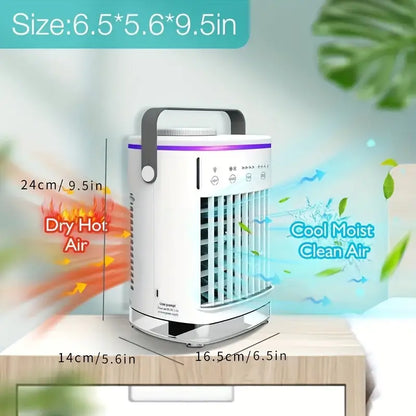 Portable Air Conditioner | Personal Evaporative Air Cooler with 3 Speeds & Timer