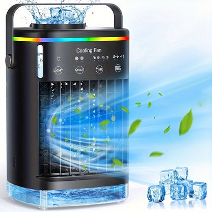Portable Air Conditioner | Personal Evaporative Air Cooler with 3 Speeds & Timer