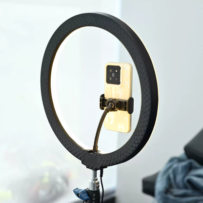 LED Ring Light with Adjustable Floor Tripod for Live Streaming
