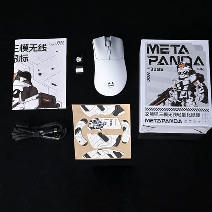 Wireless Gaming Mouse - 4K Bluetooth/Wired Triple Mode - PAW3395 Sensor - Ergonomic Design