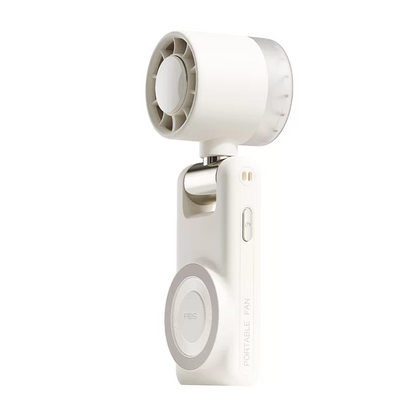 Rechargeable Neck Fan with 5-Speed Cooling - White