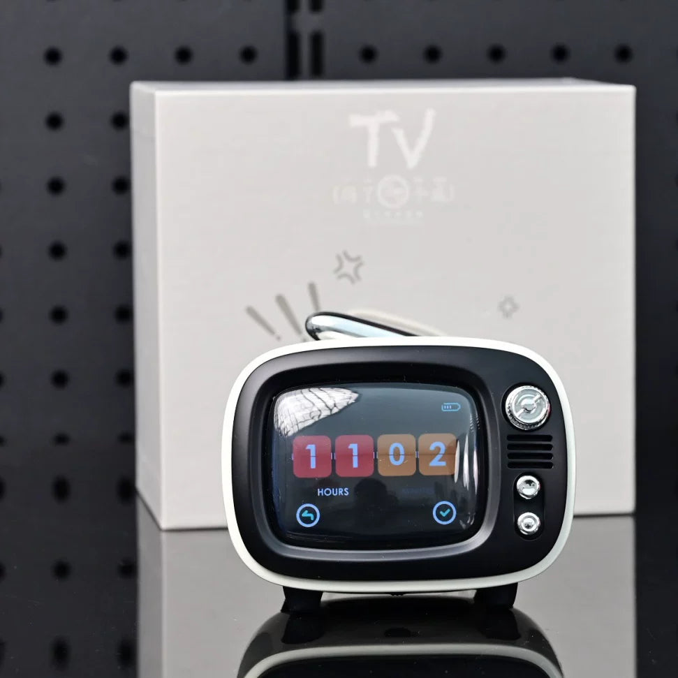 Retro Bluetooth Alarm Clock Speaker - White