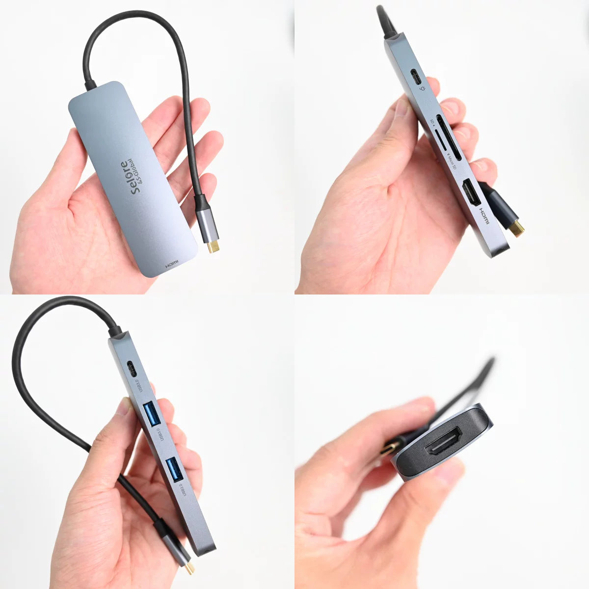 MOKIN PD100W 4K60 Multi-Port Laptop Docking Station - ①0.25m 8-in-1 HDMI4K@60Hz+PD100W+USB3.0+SD/TF