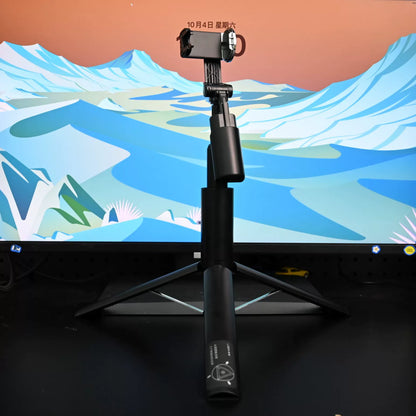 360-Degree Selfie Stick Tripod for Phones - Black