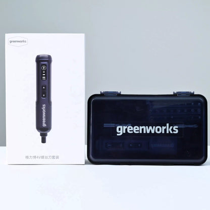 Greenworks 4V Cordless Electric Screwdriver Set - Greenworks 4V Screwdriver Set