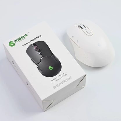 Light Reality AI Voice Wireless Bluetooth Mouse for Writing and Presentations - White