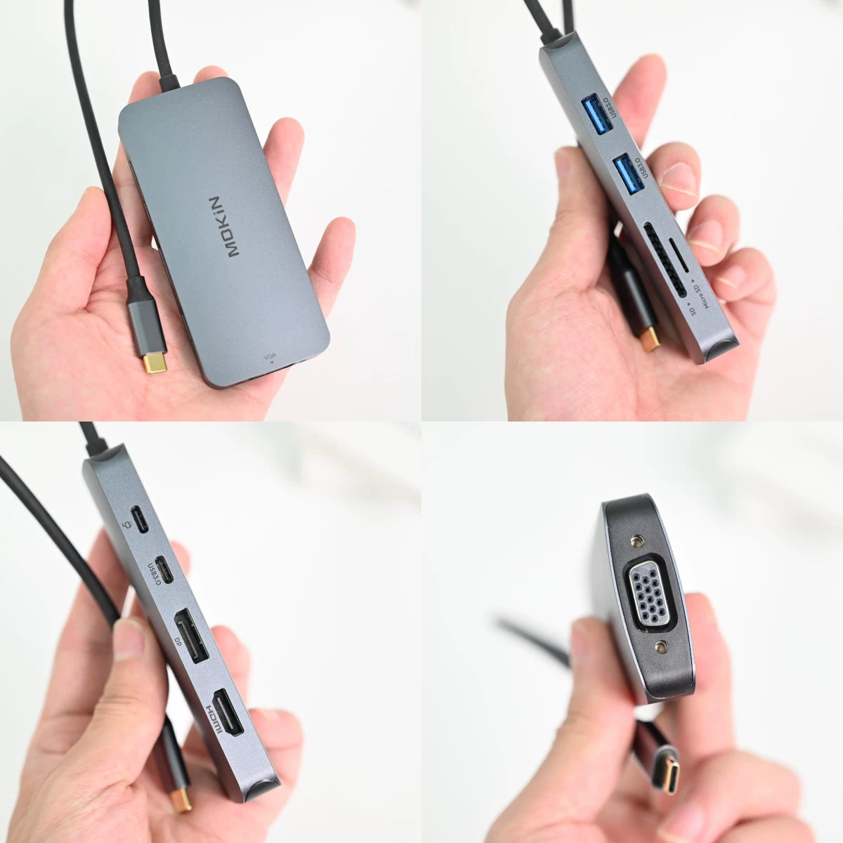 Multi-Port Laptop Docking Station - 0.3m 9-in-1 HDMI/DP