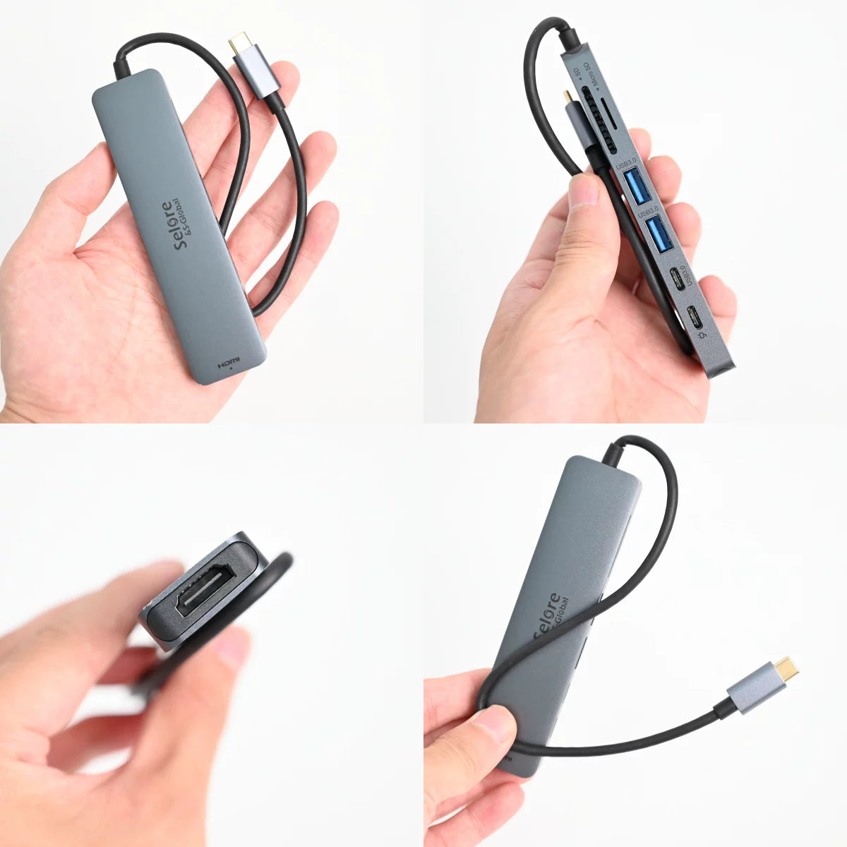 MOKIN PD100W 4K60 Multi-Port Laptop Docking Station - ②0.3m 7-in-1 HDMI4K@60Hz+PD100W+USB3.0+SD/TF