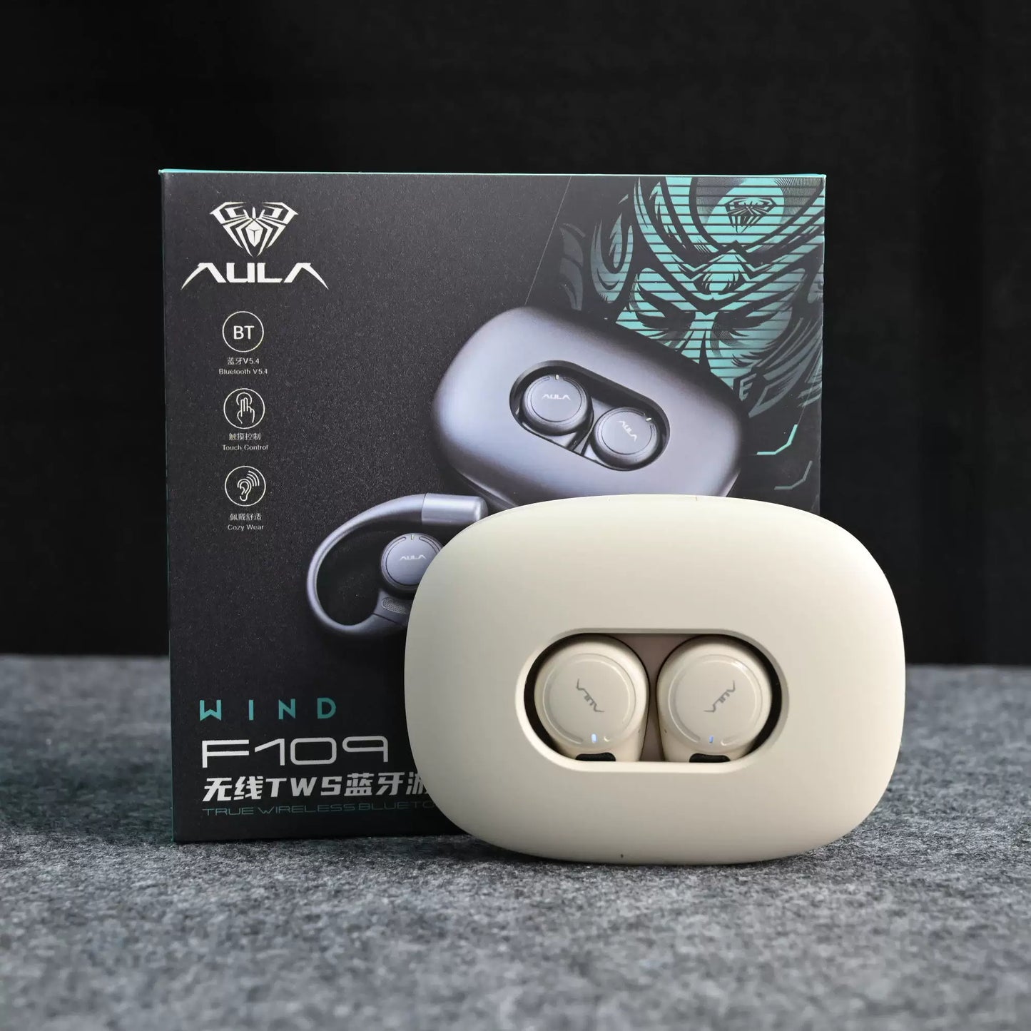 AULA F109 True Wireless Open-Ear Headphones - Cream White