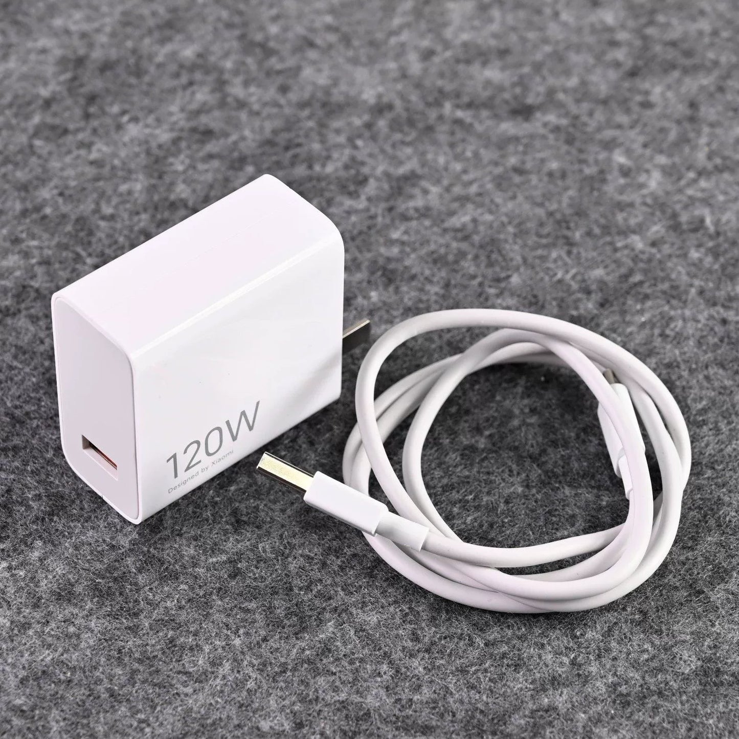 Xiaomi 120W 6A USB-A to USB-C Fast Charging Cable - Unboxed 90% New USB-A Xiaomi 120W GaN Charger Set