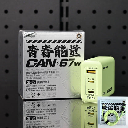 RBS 67W GaN Fast Charger - Bundle 67W 3-Port Charger + 1.5M 240W 2-in-1 Cable