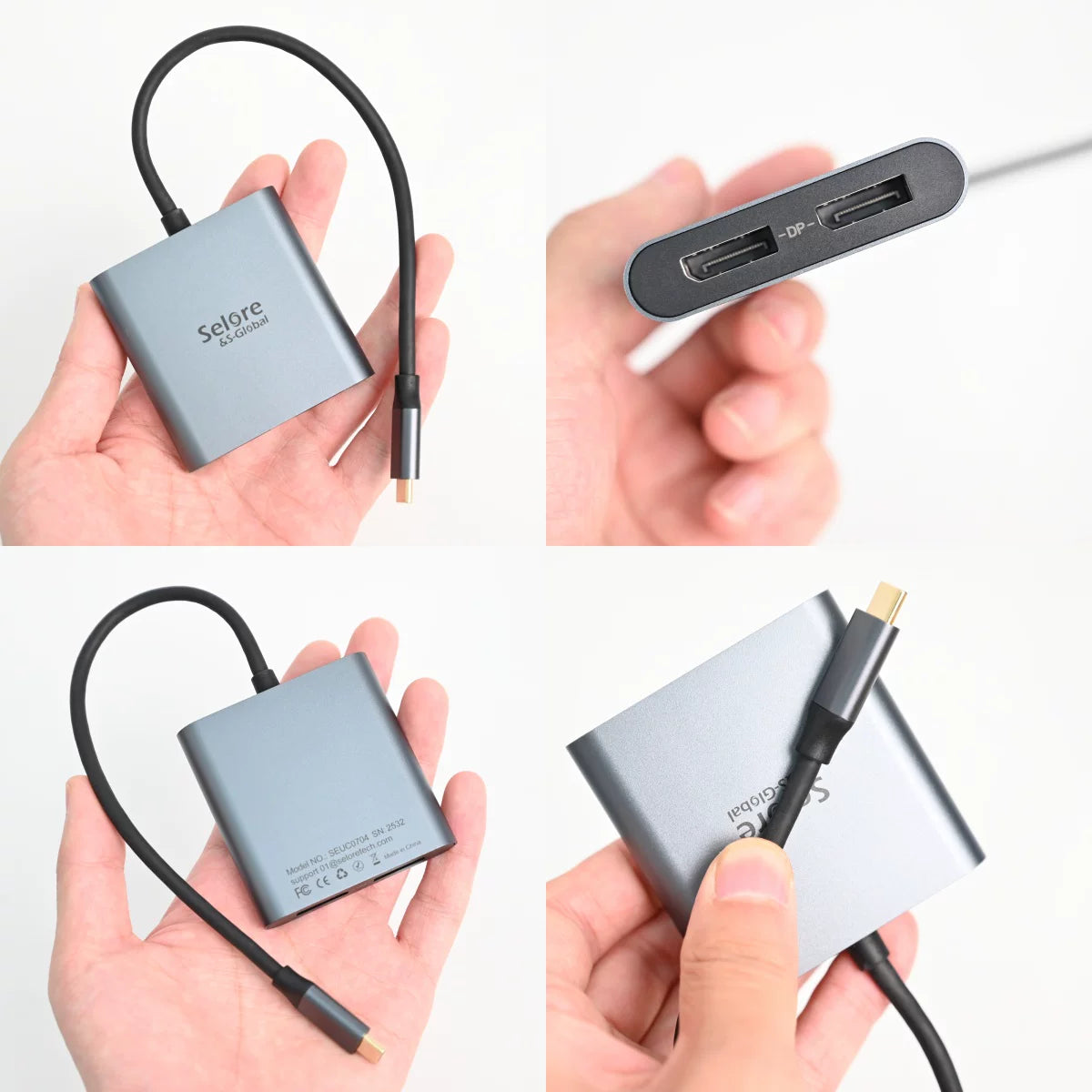 MOKIN PD100W 4K60 Multi-Port Laptop Docking Station - ⑤0.25m 2-in-1 2DP4K@120Hz