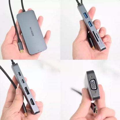 Multi-Port Laptop Docking Station - 0.3m 9-in-1 HDMI/DP